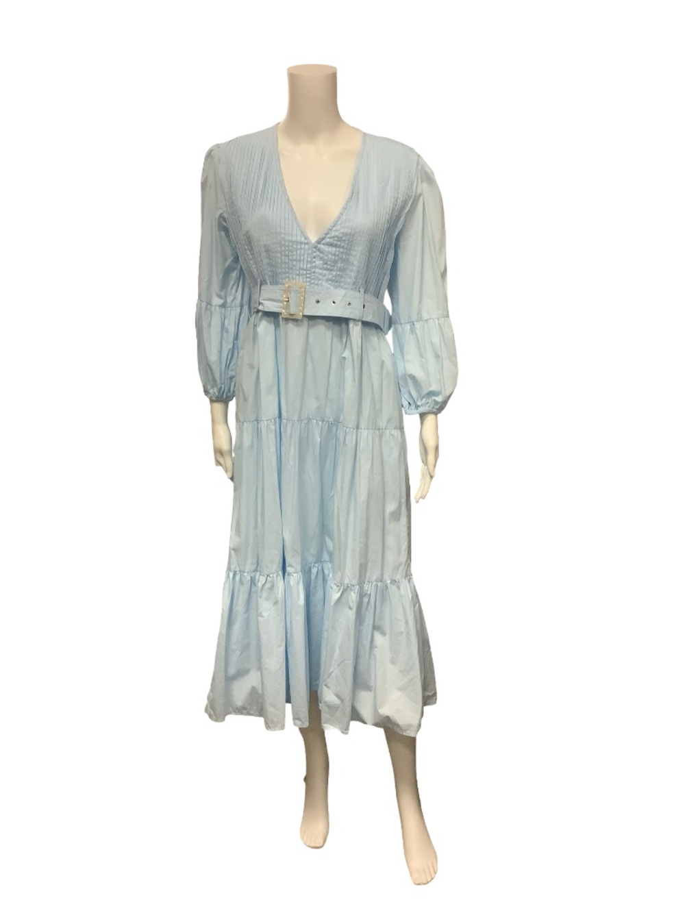 Lusana V Neck Long Dress Size: M